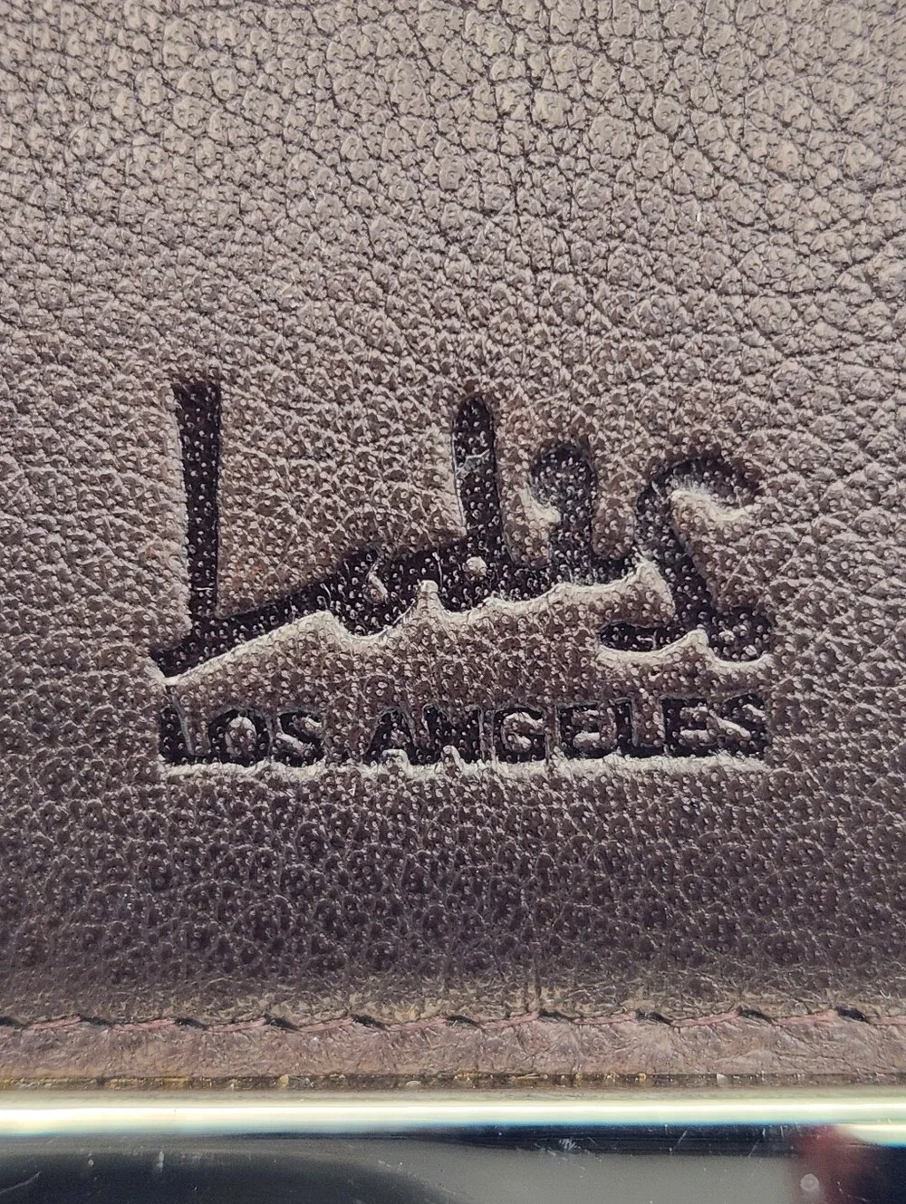 Lodis Los Angeles Framed Leather Kiss-Lock Wallet - Brown